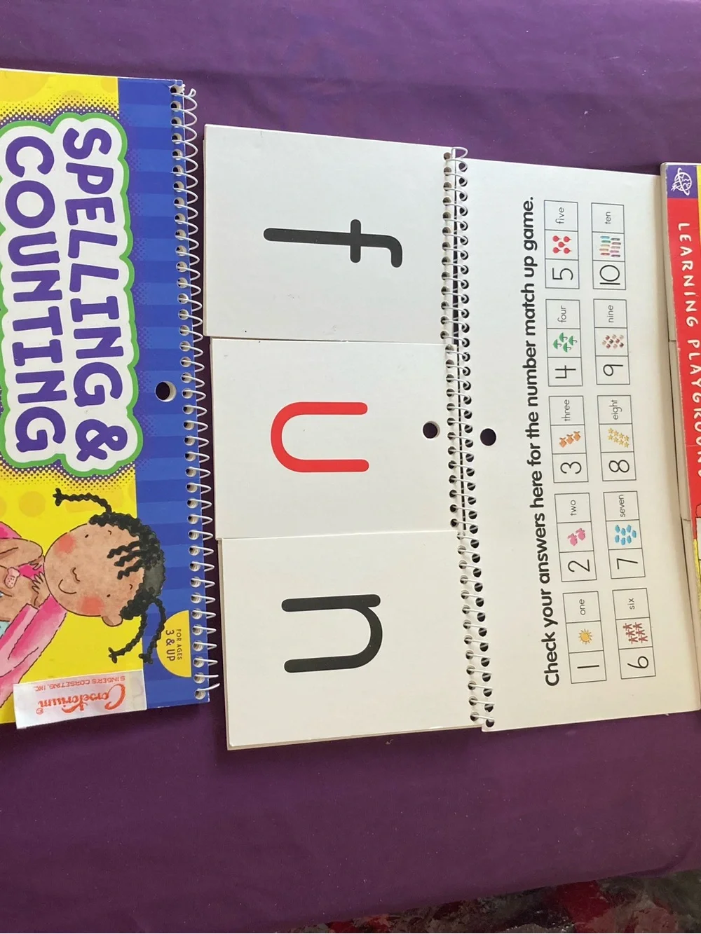 Spelling & Counting Kids Learning Flip Book - new